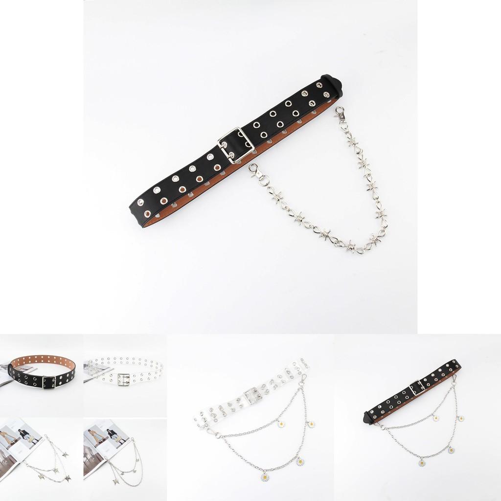Fashion Double Breasted Design Women Waist Belt And Butterfly Metal Decor Chain For Street Fashion
