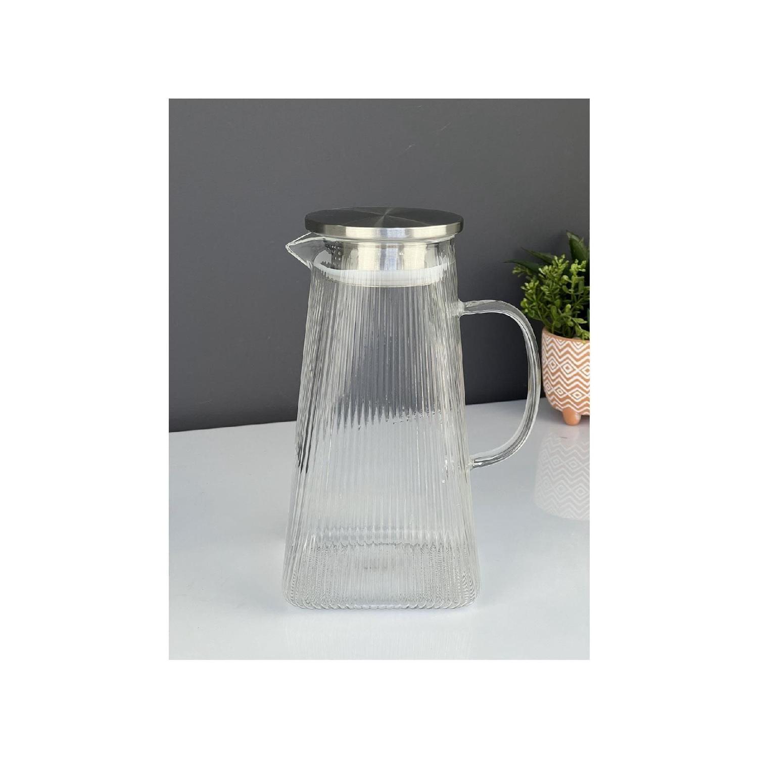 

Luxury Glass Metal Lid 1500 Ml Msr Jug 086