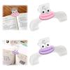 Stationery Clip 2-piece Set Plastic Transparent Textbook Cute Clear Convenient Easy Use Food Storage Document Paper Office Supplies Home Bookstore +