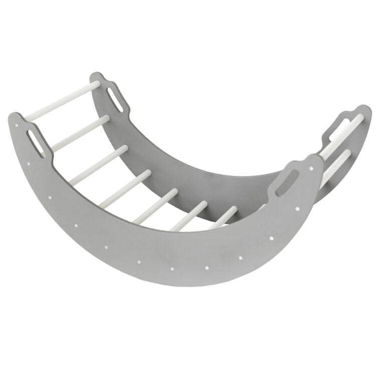 wooden rocker board Moon - white-gray
