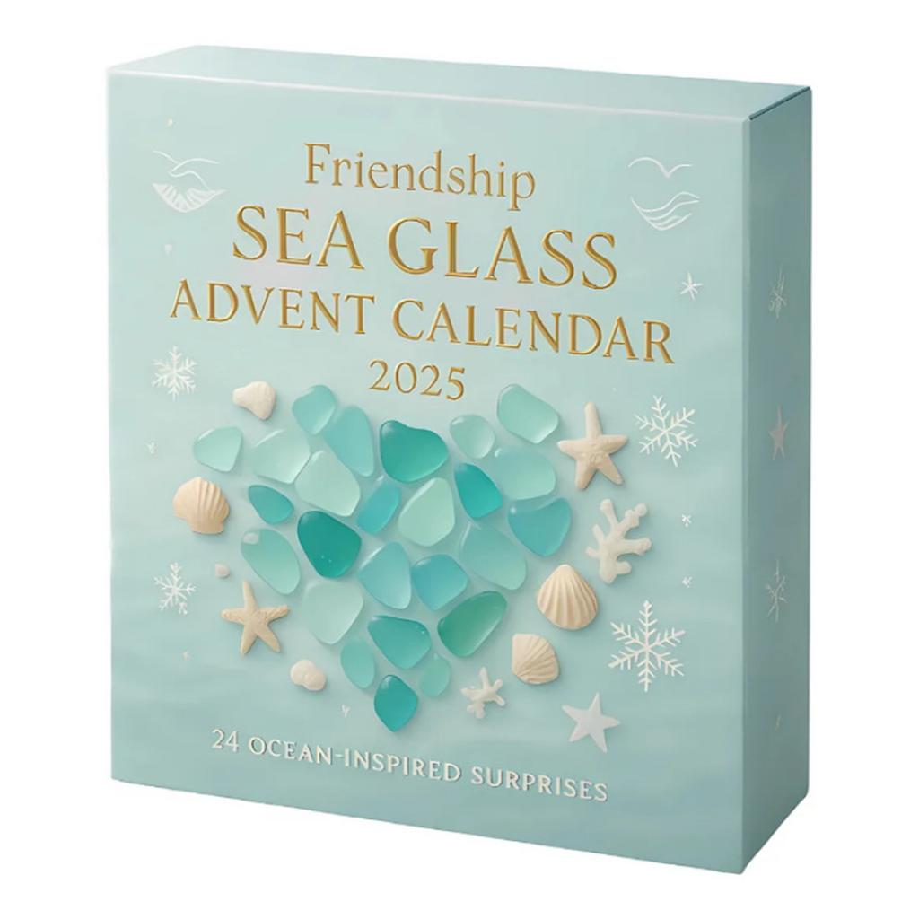 Ocean Themed Acrylic Ornaments For Christmas Unique Sea Glass Aesthetic 2d Flat Design For Office Desk Ornament
