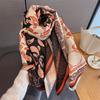Autumn new women's fashion scarf retro splicing contrasting color cashew nut flower jacquard scarf to keep warm and cold