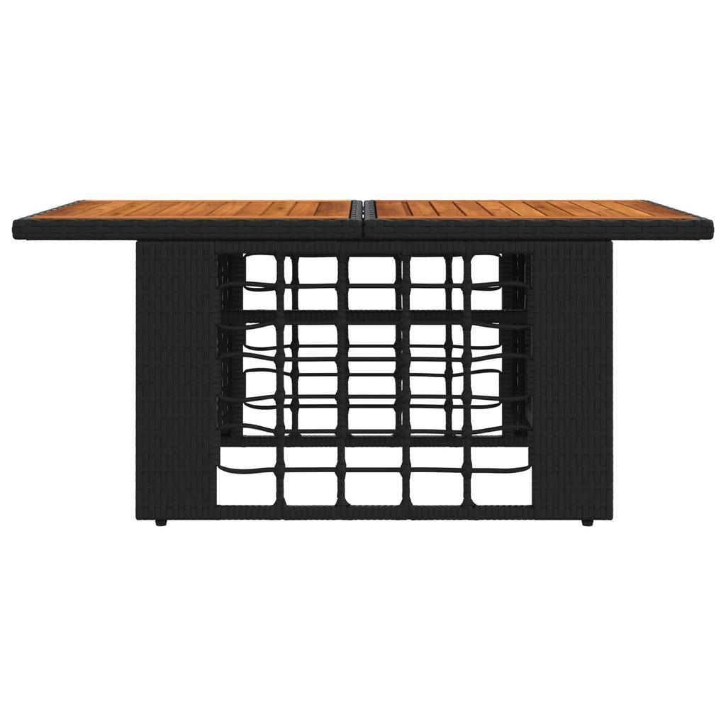 Garden Table Black and Natural 100 x 55 x 37 cm