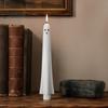 Halloween Ghost Candle Lights Flameless Taper Candles, Battery Operated Flickering Light with Real Wax Texture Candles Remote, 3D Wick LED for Dinner
