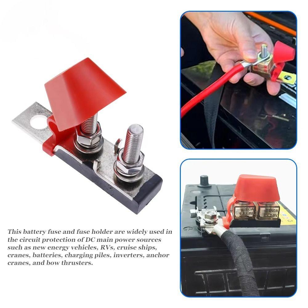30A-300A Bolt-On Fuse Block Flame Retardant Base Automotive Main Fuse Holder Fuse Holder