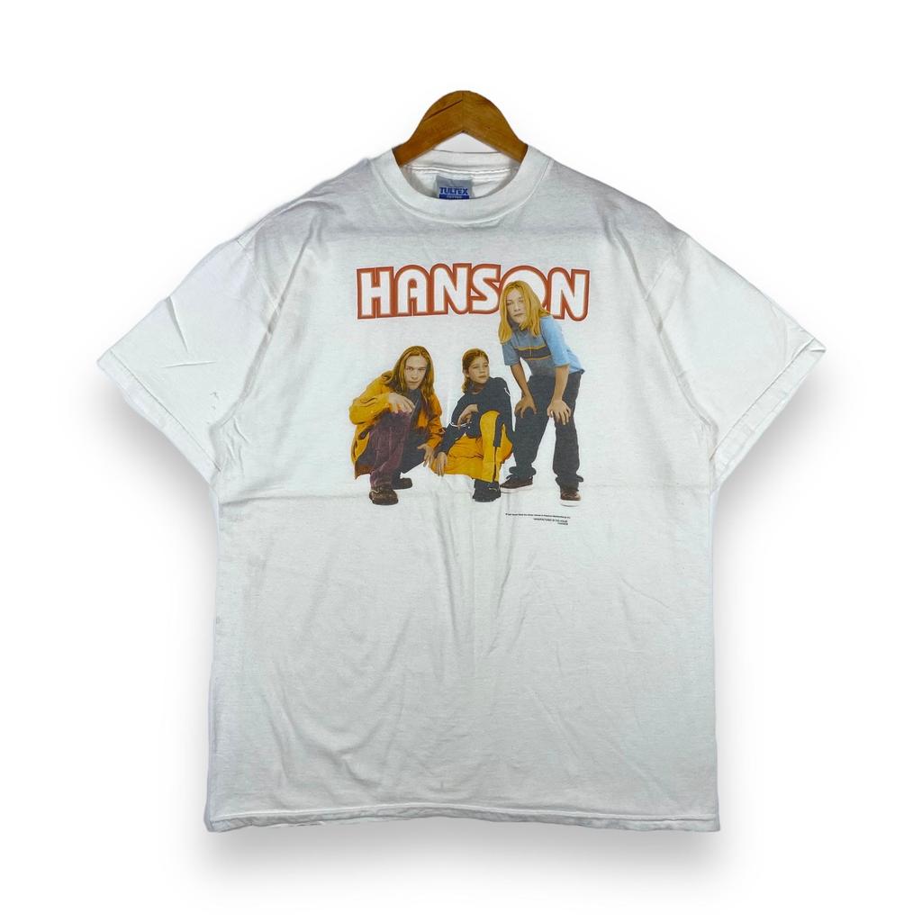 Vintage 90's HANSON American Pop Rock Band Tee Shirt Large Size