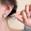 ins Korean version cute versatile design sense zircon bow stud earrings light luxury high temperament gentle love earrings