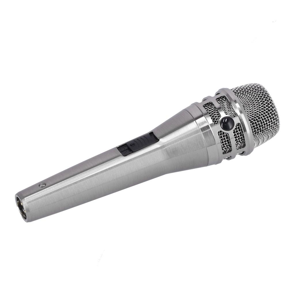 Microphone Wired Dynamic Cardioid Handheld Mic for Karaoke Singing Home Outdoor Stage SpeechSilver