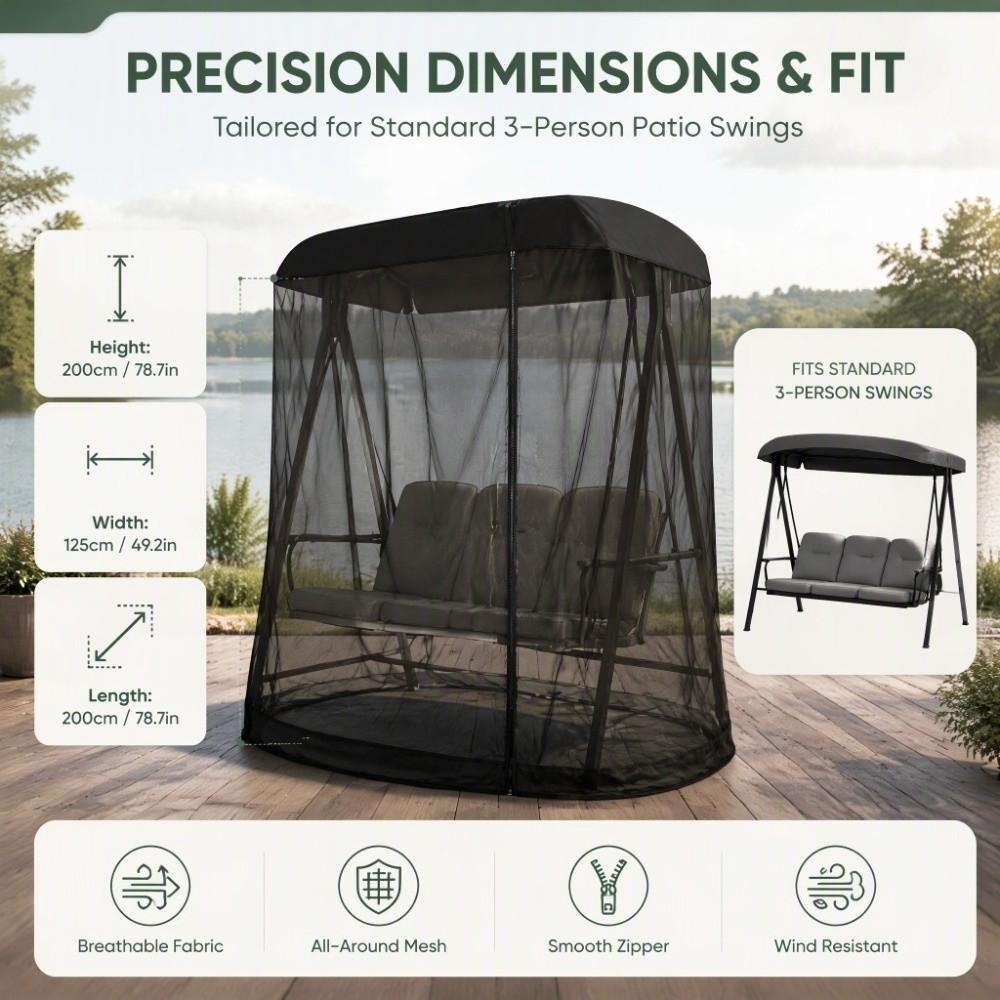 Steel Wire Frame Camping Net Screen High Density Mesh Outdoor Netting Screen  Backyard Use
