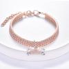 Pet Collar with Diamonds Adjustable Crystal Diamond Elastic Bone Pendant Wedding Cat Small Dog Puppy Necklace Jewelry for Yorkie
