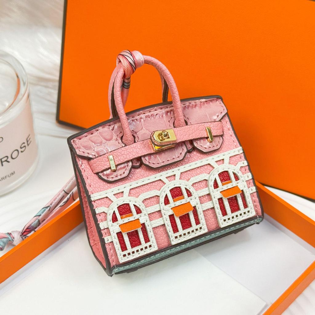 Neuer modischer Mini-Kleinhäuser-Taschenanhänger kleine Tasche süßer Taschenanhänger Mund roter Umschlag Kopfhörertasche Autoschlüsselanhänger