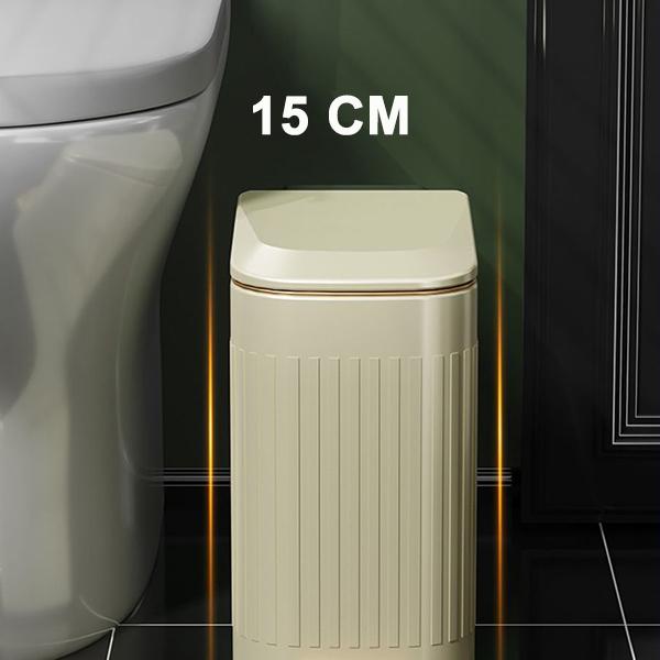 WTEMPO Kosz na śmieci ze stali nierdzewnej Krok po kroku łazienka Kuchnia Pokój dzienny Inteligentny kosz na śmieci o dużej pojemności