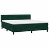 Maison Exclusive - Sommier à lattes de lit et matelas Vert foncé 160x200cm Velours