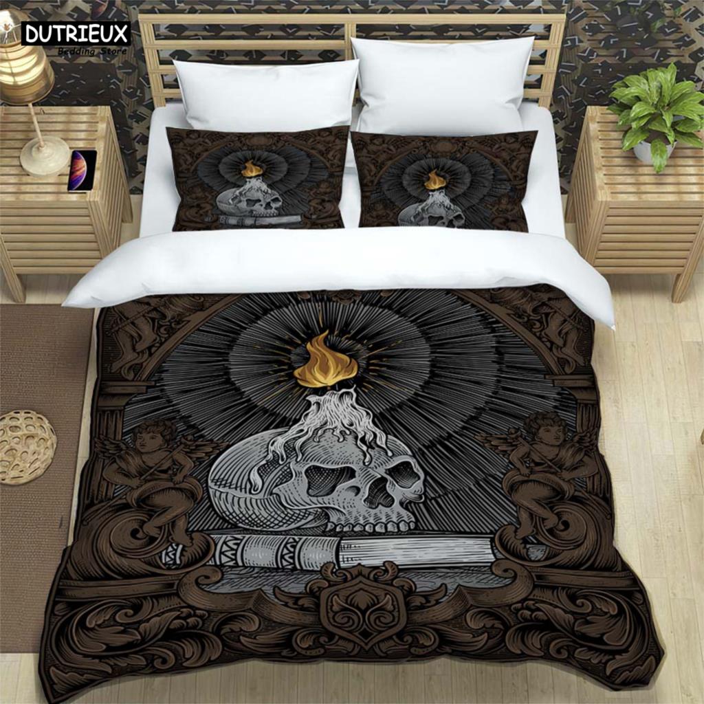Medieval Dark Retro Digital Print Polyester Bedding Sets Boys Bed Linen Set For Teens, Queen Bedding set Bed Comforter Set