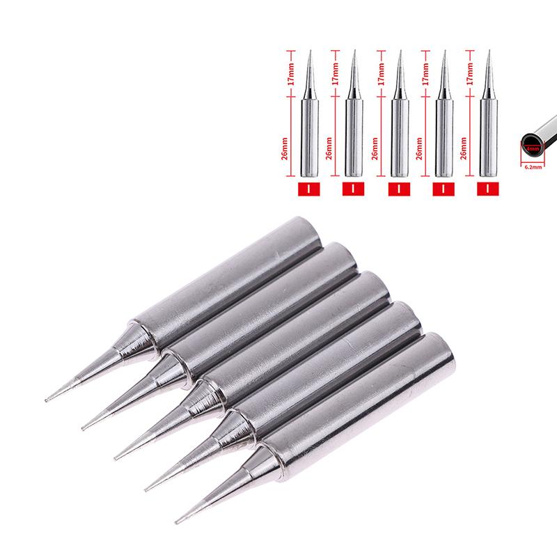 5Pcs Solder Iron Tips Set Welding Equipment Accessories Lead-Free Pure Copper 900M-T-B For Soldering Station