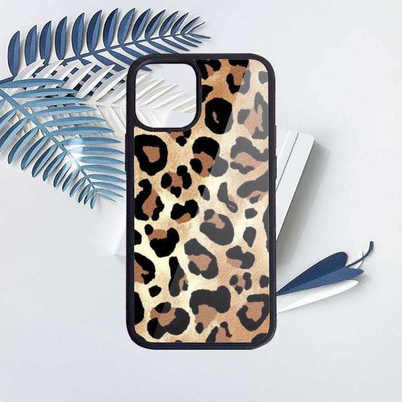 Leopard Print Phone Case PC for iPhone 11 12 13 Pro XS MAX 8 7 6 6S Plus X XR Luxury Shell Funda