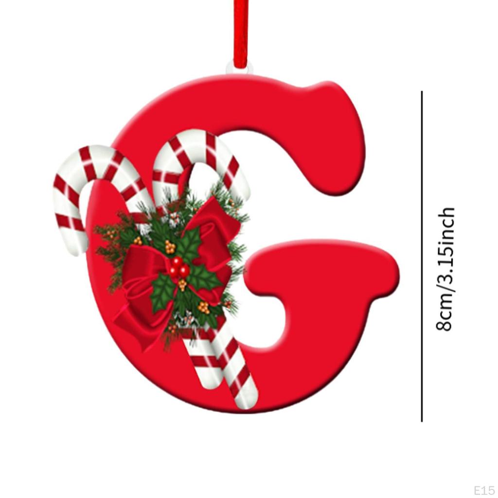 Alphabet-Christbaumschmuck für Feiertagsdekoration und Feiern