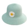 New parent-child sun hat summer straw hat large brim children's sun bucket hat basin hat bag set