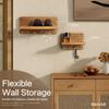 Multifunctional Wood Wall Key Rack Shelf For Organizing Keys Mail And Accessories Home Entryway