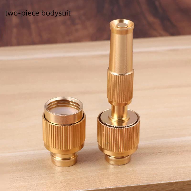 Brass Spray Nozzle Water Gun High Pressure Direct Jet Quick Connecting Device for Washing Cars Watering Plants Garden