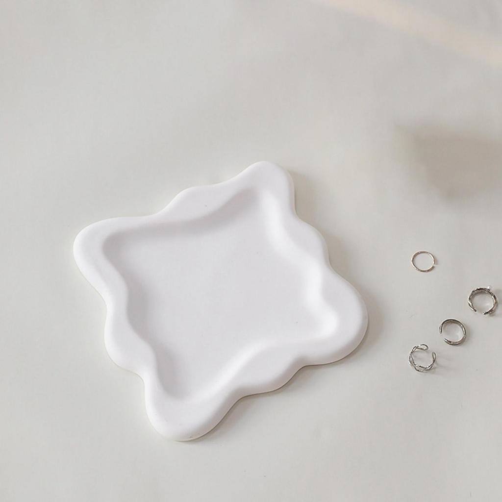 Gypsum Jewelry Dish Photography Props Display Plate for Makeup