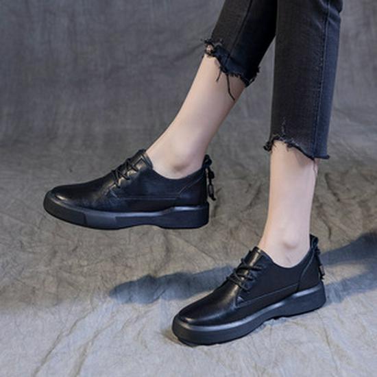 Women's Retro Leather Over-the-Knee Boots with Thick Sole and Velvet Lining - Versatile High-Top for Autumn/Winter