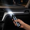 Car Safety Flashlight with Pointed Glass Breaker, Recessed Seat Belt Cutter, and Rechargeable LED Light for Roadside Emergency Preparation