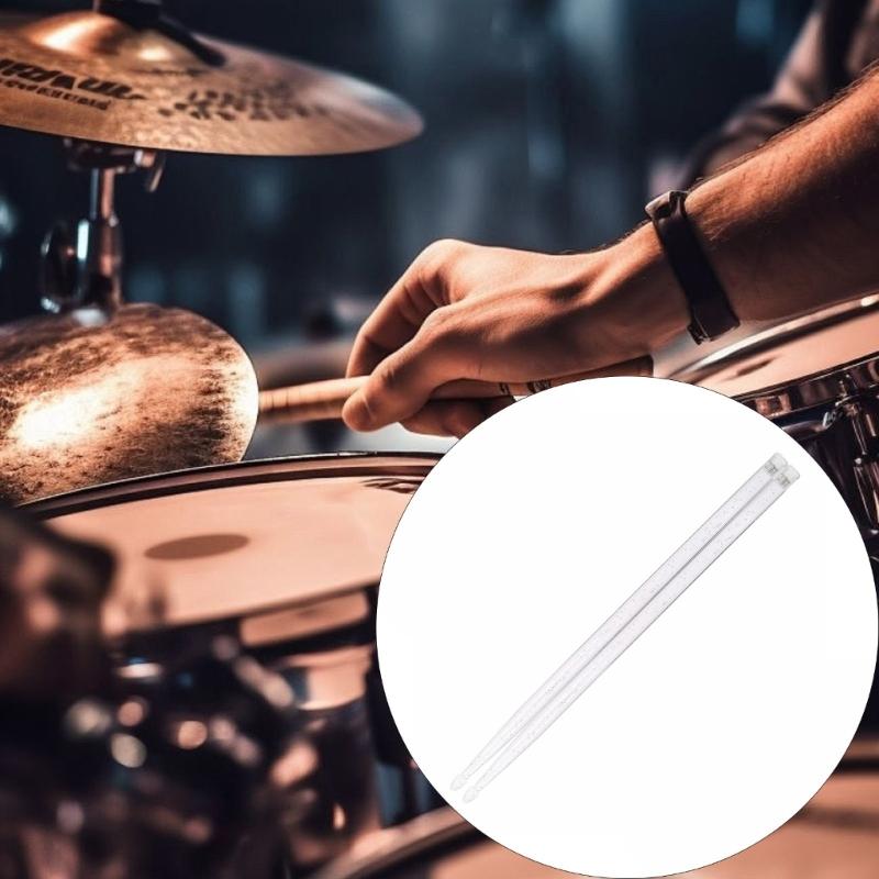 Illuminated 5A Drumsticks With Transparent LED Lights For Visual Impact In Live Music And Jazz Shows