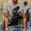 Camiseta de Verano para Hombre3DImpresión de Letras de Calavera Moda Manga Corta Ropa de Hombre Cuello O Ocio Poliéster Camiseta Ropa de Calle