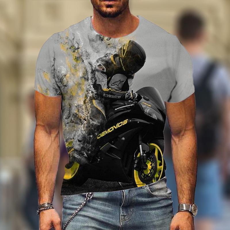 Camiseta de Verano para Hombre3DImpresión de Letras de Calavera Moda Manga Corta Ropa de Hombre Cuello O Ocio Poliéster Camiseta Ropa de Calle