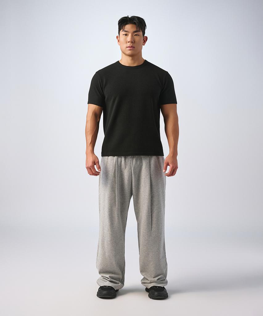 MUSINSA STANDARD SPORTS Waffle Muscle Fit Crop Short Sleeve (2 Colors)