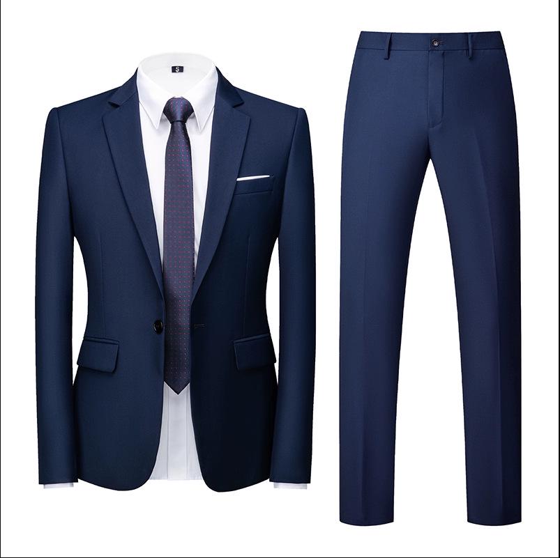 Men s Korean Slim Fit Formal Suit – Casual Business & Wedding Attire S