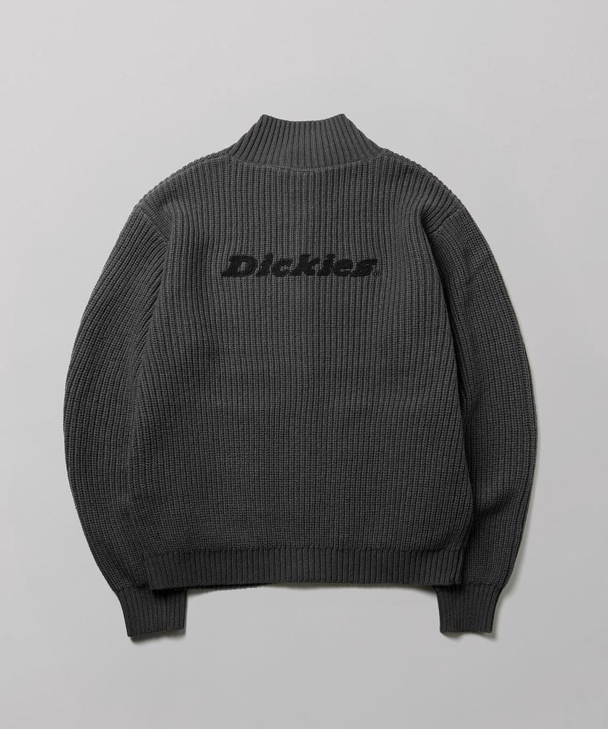 DICKIES Back Logo Full-Zip Knit Charcoal