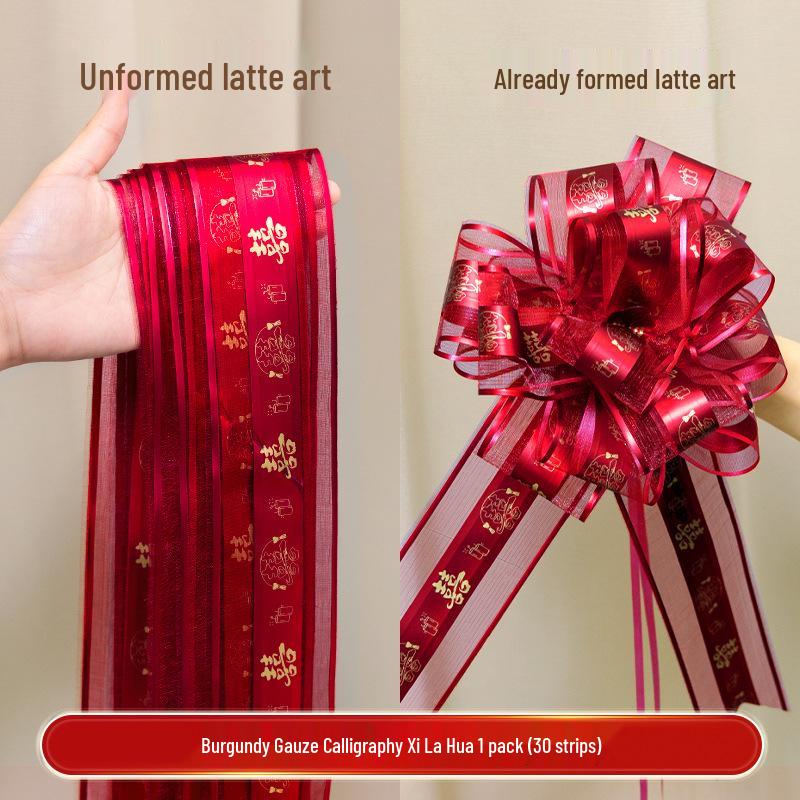 Rural Wedding Décor Set: Quilt, Trousseau, Car Ribbons & Room Decorations