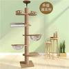 Cat Tree with Condo Scratching Board and Perch for Large Cats Made of Sisal and Solid Wood for All Cat Breeds