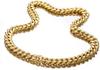 Rockyu Stainless Steel Gold 18k Gold Plated Curb Chain Stylish Hip Hop Popular Accessory Men's Necklace, Style,