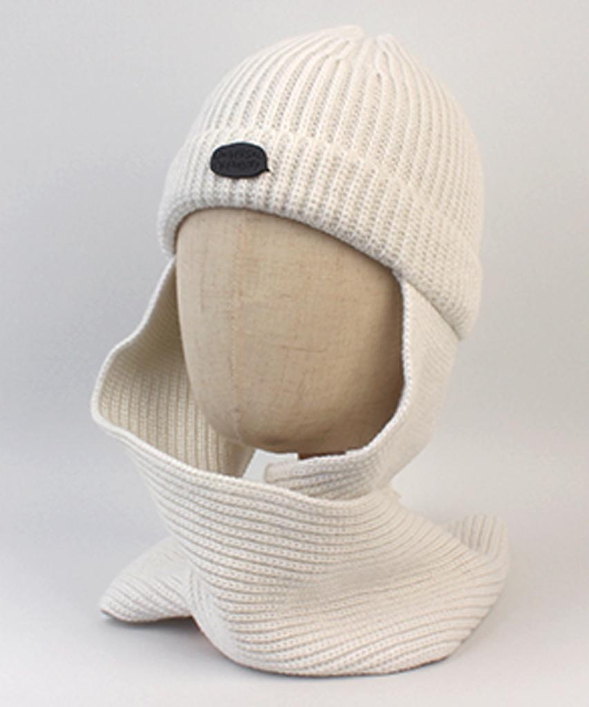 Yunibeosyeolkemiseuteuli Wool Ivory Muffler Beanie