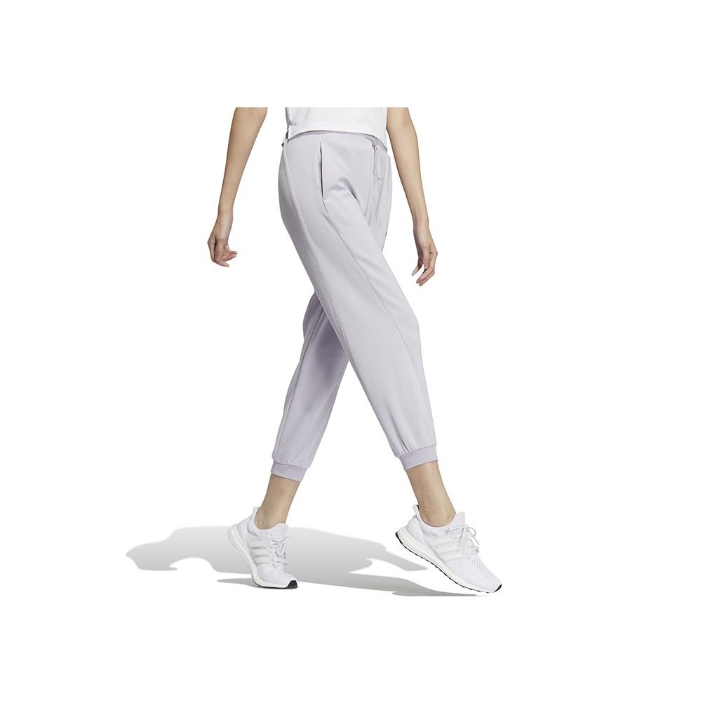Adidas Logo Print Cuffed Joggers Women Bottoms White HY2824