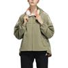 Adidas Sport Performance Embroidered Logo Zip Hoodie Jacket Women Outerwear Green H09762