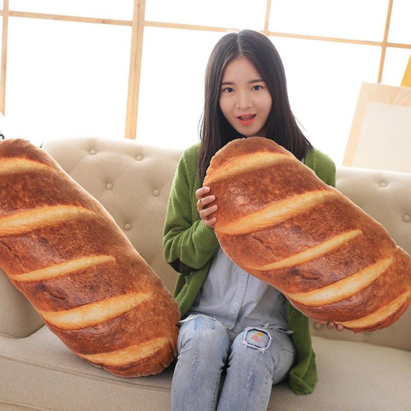 Bread Pillow Bread Plush Pillow Soft Lumbar Back Cushion Plush Stuffed Toy Stuffed Toy Lumbar Back Cushion Food Plush Pillow Christmas Gift