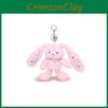 Bunny Floral Printed Plush Keychain Toy Pendant Cartoon Stuffed Doll Gift Kids