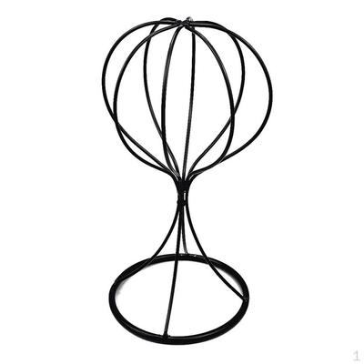 Metal Wigs Hat Fedora Display Rack Stand Organizer Black for Salon Showcase