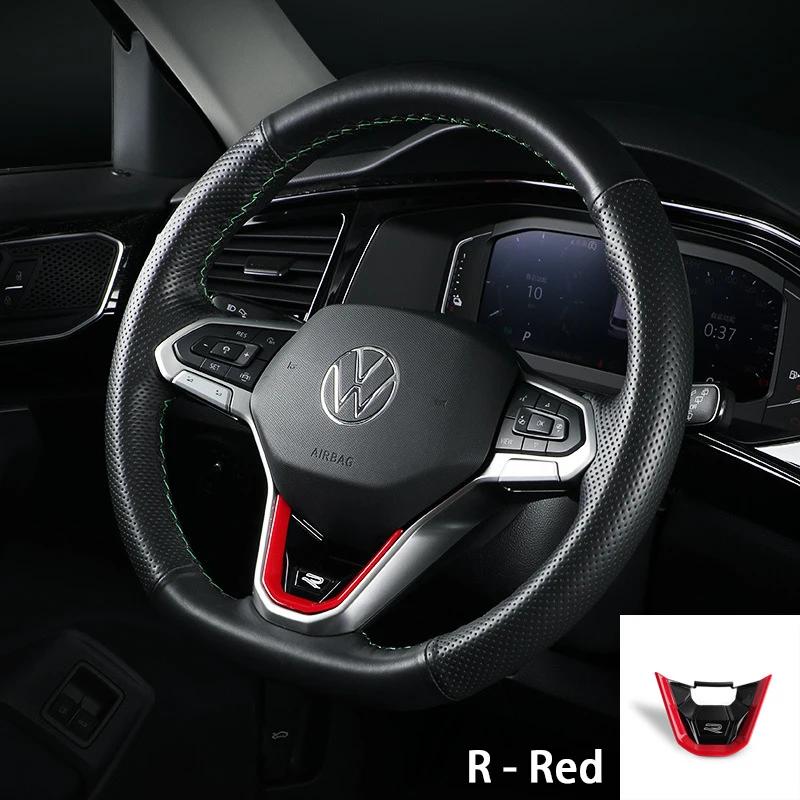 2026 Nouveau Pour VW VOLKSWAGEN Nouveau Logo R GTI Badge Couvre-volant de voiture Autocollant à Sequins Pour Volkswagen Sagitar Magotan Bora Lav