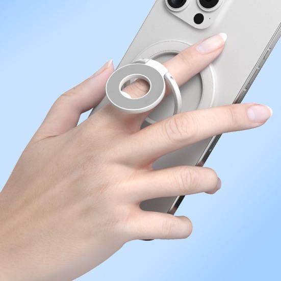Magnetic Phone Ring Stand Foldable Phone Holder Double-sided Design Horizontal Vertical Mounts for Desk And Car Mount