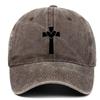 Black Personalized Pattern Printed Baseball Hat Outdoor Activity Washed Duck Tongue Hat Suitable for Sunscreen and Sunshade