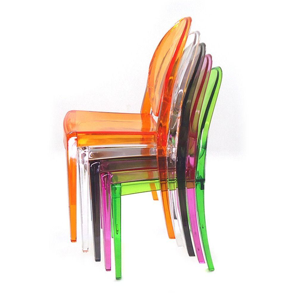 Plastic Miniature Furniture Multicolor Mini Backrest Chair Gift Dollhouse Leisure Chair  Doll House