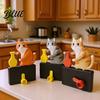 Kitchen Magnet Decor Cat Pushing Vase Refrigerator Magnet 3D Printed Whiskers Holder Whisker