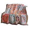 Bohemian Ethnic Cotton Blend Knit Sofa Throw Cover Slip-Resistant Thick Decorative Blanket Living Room