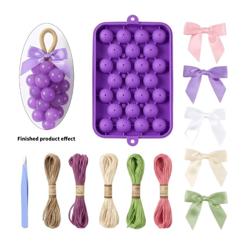 Stampi in Silicone a Forma di Uva Set di Strumenti per la Produzione di Sapone Artigianale Per Appassionati e Principianti Prodotto per Bagno Sapone Artigianale