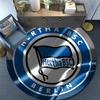 Hertha BSC Berlin Printed Round Rug, Non Slip Washable Circular Carpet For Living Room Bedroom Playroom, Sports Fan Decor, Holiday Birthday Gift